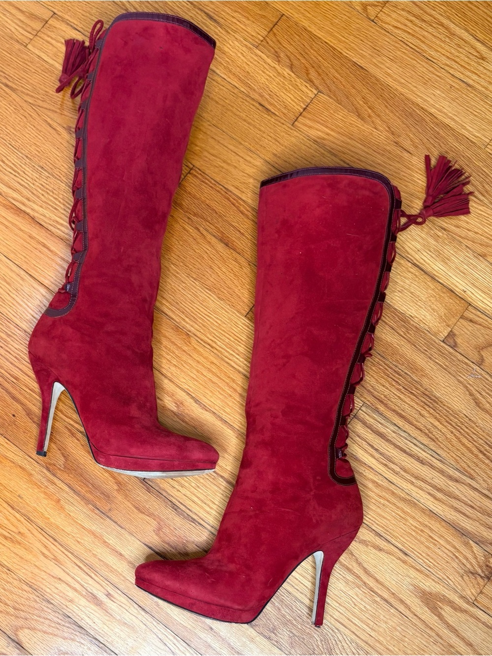 Joan & David Suede Stilletto Boots
